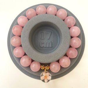 Natural Rose Quartz Bracelet- Handmade
